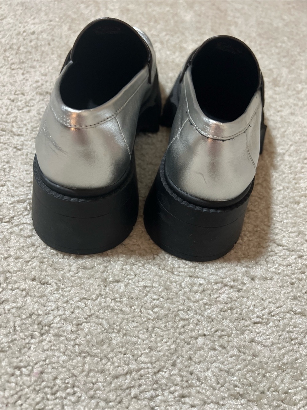 Coach Metallic Silver Women Shoes/loafers/size 8/new - Picture 7 of 11